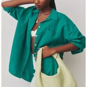Maeve green Button-Down Shirt